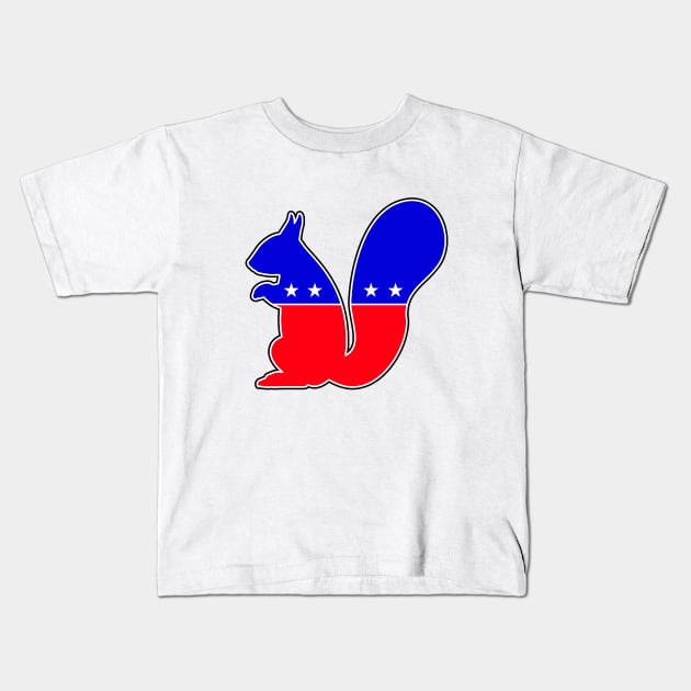 Third Party Politics Squirrel Kids T-Shirt by karutees